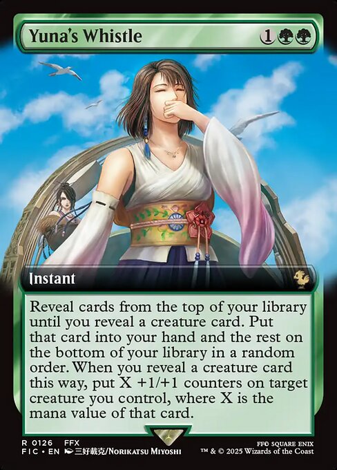 ユウナの導きの杖/Yuna's Sending Staff　4種セット Foil】(1863)□ボーダーレス□《ユウナの導きの杖/Yuna's