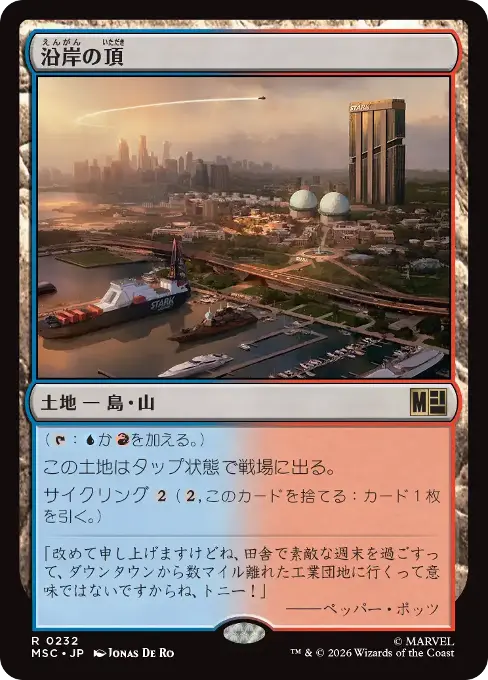 沿岸の頂