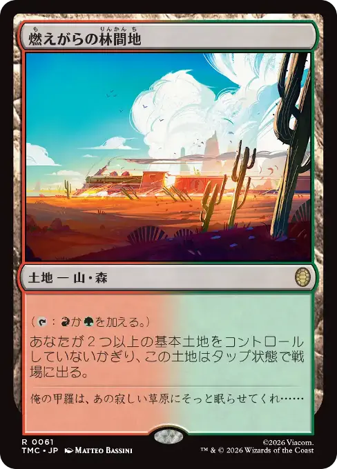 燃えがらの林間地